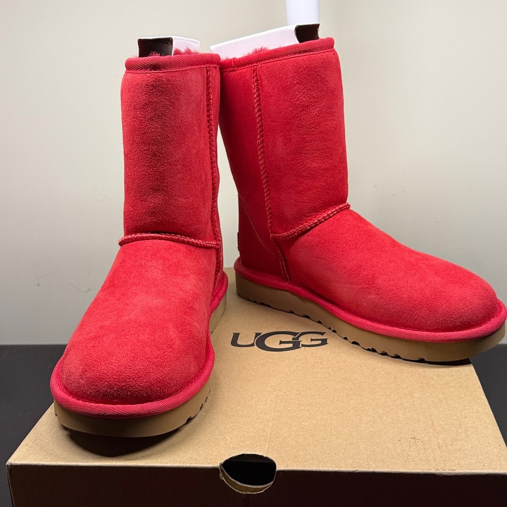 UGG Vibrant Red Suede Boots